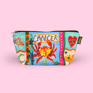 Eleanor Bowmer Zodiac Zip Bag featuring Cancer star sign design – stylish astrological accessory