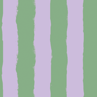 Lilac & Green Painted Stripe Wallpaper