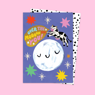 Over The Mooooon Card