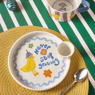 Never Stop Growing Duck Egg Cup & Plate