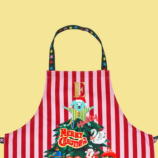 Adult's Christmas Tree Candy Stripe Apron
