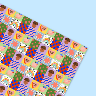Kids Patch Work Gift Wrap