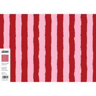 Red & Pink Painted Stripe Wallpaper