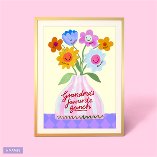 Grandma's Favourite Bunch Vase Print