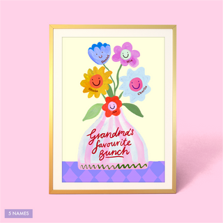Grandma's Favourite Bunch Vase Print