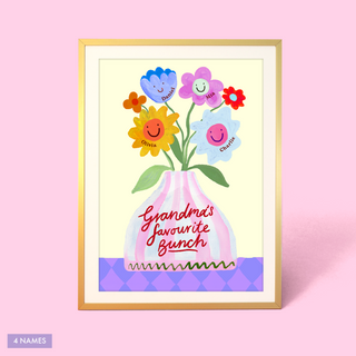 Grandma's Favourite Bunch Vase Print