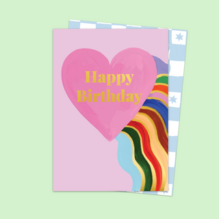 Birthday Rainbow Heart Card