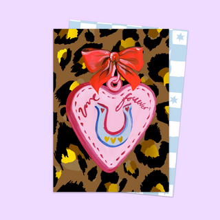 Love You Forever Horse Shoe Card