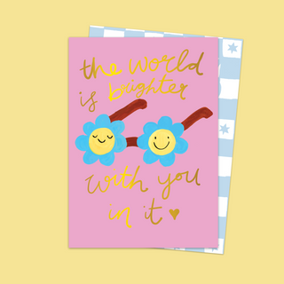 World Is Brighter Glasses Card
