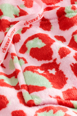 Leopard Print Fleece Robe