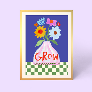 Grow Flower Vase Print