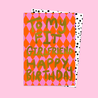 Fit Girlfriend Birthday Card