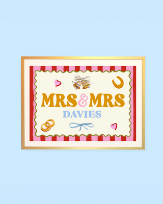 Mrs & Mrs Personalised Print