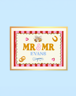 Mr & Mr Personalised Print