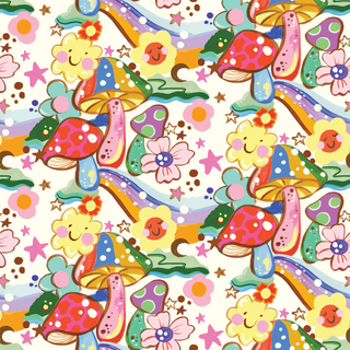 Rainbow Mushrooms Wallpaper