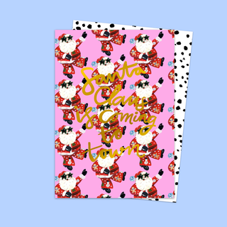 Santa Claus Is Coming To Town Card