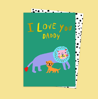 I Love You Daddy Lion Cub Card