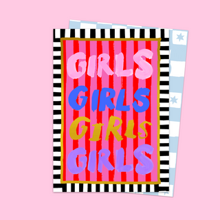 Girls Stripe Card