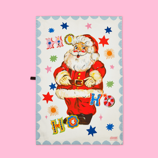 Jolly Santa Tea Towel